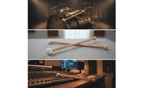 2 Pieces Soft doubleEnded Mallet Long-Lasting Percussion Mallet with Wooden Handle Lightweight Drum Stick with Felt Head Even for Drummers, Performance, Rehearsal