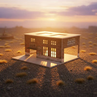 Collectible Factory Diorama Detailed 1:64 Workshop Display Realistic Duplicate LED Lighted Diorama for Collection Room, Office Desk