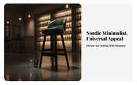Upholstered High-Rear Stool Modern Minimalist Design Counter Chair Sturdy Construction Ergonomic Design for Homeowners, Pub