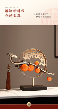 New Chinese Style Persimmon Ornament for Living Room Cabinet