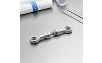 Metal Linkage Rod Assembly Compact Adjustable Linkage Rod with Lock Nuts Silver-Toned Hardware for Small Automation