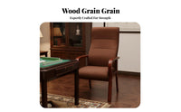 Highspine support Wooden Armchair With Armrests Seating Furniture Fabric Upholstery