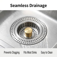 Kitchen Sink Strainer and Sink Plug with Sink Drain Stopper, Sink Strainer, Lift Up Clog-Resistant Kitchen Drain Replacement, Simple Style
