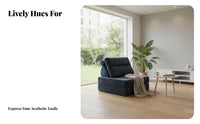 sectional Block Sofa Minimalist design Upholstered Block Sofa Combinable Lowoutline for Young Adults, Homeowners, Den