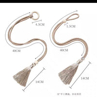 Simple Luxury Curtain Tieback Pair with Tassel Rope