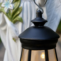 Resin Angel Lamp Statue Weather-Resistant Outdoor Decor Gift Ready Box for Yard