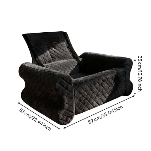 Bone Shaped Dog Car Bed Cushiony Padding Pet Storage Pockets Carrier Pet Travel Kennel for Cars for Cat Owners, Outdoor