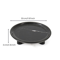 Marble Tray with Feet Low-Profile Marble Footed Tray Polished for Dining Table, Countertop