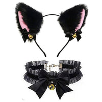 2 Pieces soft headpieces feline headpiece and jingle Collar Set Cute Design Costume Accessory Anime & design Hair Decoration universal size for Cosplayers, Party-Goers, Halloween, this seted Parties, Photo Shoots, Stage Performances