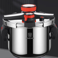 Burst-Resistant-Proof Stainless Steel Pressure Cooker Induction and Gas Compatible High Pressure Cooking Pot Multiple Safety Features Olla De Presion Secure Locking Lid for Families, Home Use