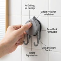 Cabinet Hanging Rack with Strong Vacuum Suction for Washroom, Removable Wall Mount Holder and Storage Hook, Tissue for Kitchen
