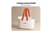 Arched Handles Portable Shower Organizer Smooth Body Bath Basket Ventilated Toiletry Basket Lightweight