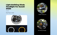 DL250 V-Strom LED headlight upgrade