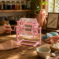 Silkworm Cocoon Reeler Exposed Lattice Tabletop Silk Reeler Pink