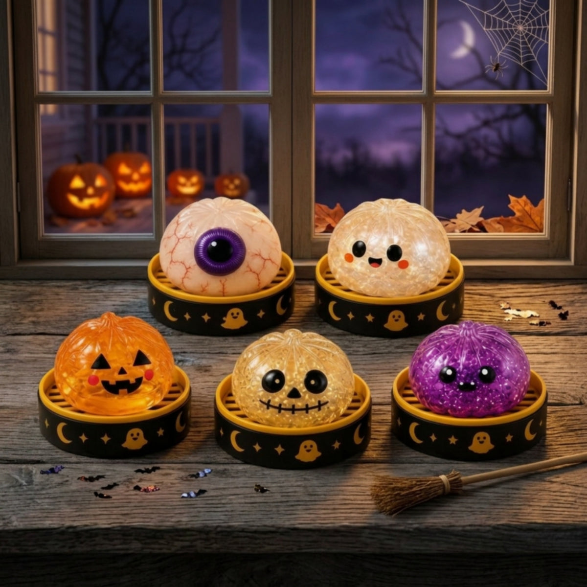 5 Pieces Food Shaped Dumpling Squishy Soft Bun with Mini Steamer Basket Collectible Squishy with Steamer Basket Sensory for Desk