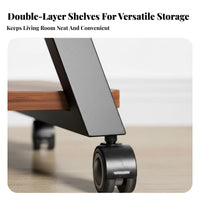 Pyramid TV Stand Silent Full Rotation Casters Mobile TV Stand High Load Capacity Display Equipment for Exhibition, Office, Bedroom