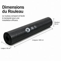 50m Black HDPE Tarpaulin, Anti-Infiltration PEHD Geomembrane Waterproofing Membrane for Outdoor Ponds, Pools and Water Tanks, UV Resistant
