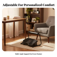 Adjustable Footrest Anti-Slip Design Footstool Massaging Surface for Students