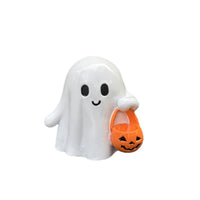 Halloween Ghost Pumpkin Lantern Resin Statue Ornament for Yard and Home