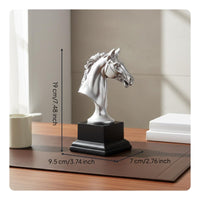 Horse Head Statue Shiny Finish Equestrian Award Statue Majestic Design