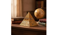 Egyptian Pyramid Box Gold Decorative Storage Box Stepped Resin for History Buffs, Collectors, Desk, Shelf, Bedside Table, Meditation Corner