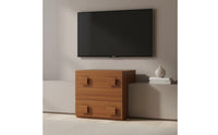 Contemporary Media Console Stand Multi-Functional Minimalist Sideboard Flip-down Door Modular Storage Cube for Living Room, Bedroom, Entryway