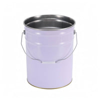Tin Pail Glossy Finish Painted Metal Pail Rolled Rim