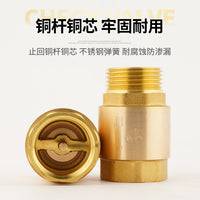 黄铜立式止回阀4分6分1寸内外丝内丝水管防逆流水表单向阀止逆阀