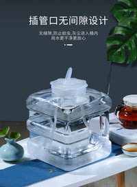 15L PC Transparent Square Water Bucket for Tea and Home Use