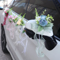 Artificial Flowers for Wedding Car Rearview Mirror Decoration Wedding Car Team Arrangement Butterfly Wedding Chair Back Flowers Staircase Handrail Bou
