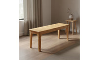 Multi-Person Seating Solid Wood Dining Bench Rounded Corners Nordic Design End of Bed Bench Household Furniture for Bedroom