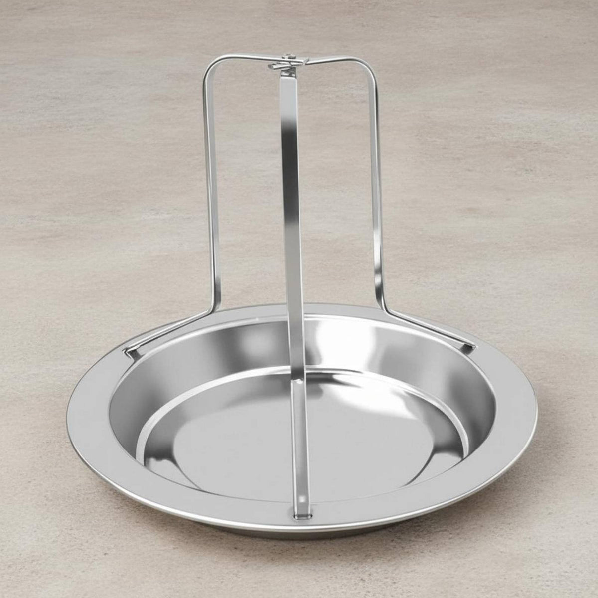 Stainless Steel Turkey Rack Detachable Vertical Chicken Roaster With Grease Pan
