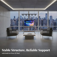 Mobile TV Stand with Wheels 360-Degree Rotating Casters Mobile TV Stand Heavy-Duty Construction Portable Television Holder for Renters, Living Room