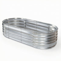 Oval Raised Garden Bed Outdoor Metal Garden Bed Long-Lasting for Gardeners