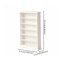 1:12 Scale Wooden Bookshelf Paintable Dollhouse Bookcase Birch Wood Material Small Dollhouse Storage Shelf for Model Hobbyists
