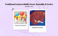 Lantern Riddle Card, Hanging Paper Lantern, DIY Blank Strip