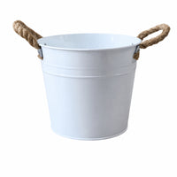 Planter with Rope Handles Lightweight Container Decorative for Balcony