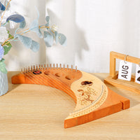 19-String Small Harp Moon Crescent Lyre for Beginners, Miniature Konghou, Small Lyre Instrument