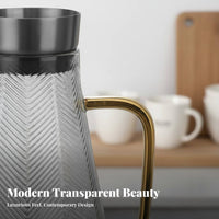 Easy to Clean Glass Water Jug Safe Large Capacity Juice Pitcher Anti-Leak-Proof Spout for Homeowners, Families, Home, Refrigerator
