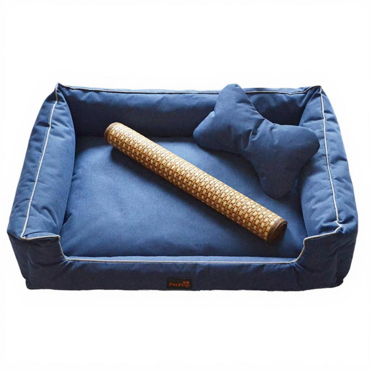Pet Bed with Removable Cover, Calming, Non-Slip, All-Season