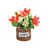 Artificial Lily Arrangement Lifelike Faux Flower Arrangement Easy to Clean
