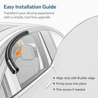 Black B-Pillar Door Seal Strip, Car Sealing Strips for B Pillar Trim, Wear Resistant Car Door Protec - Image 4