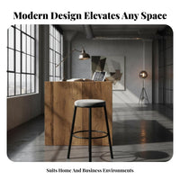 Backless Round Stool Minimalist Design Bar Chair Waterproof for Dining Room