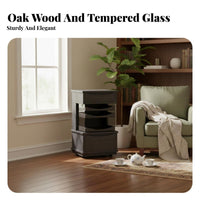 Wheeled Tea Cabinet With casters Mobile Storage Vintage design Multi-Functional for Homeowners, Office Workers