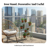 Tiered Corner Stand European design 4-Tier Corner Plant Shelf indoor/outdoor Use Space-Saving for Homeowners