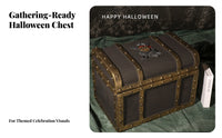 Pirate Treasure Chest Gold-Toned Trim Foam Treasure Chest Hinged Lid