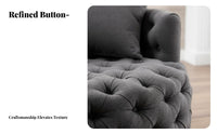 Tufted rotating Armchair Round Barrel Shape Household Furniture Minimalist Aesthetic Plush pad for Interior Decorators, Adults