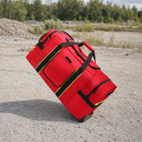 Emergency Equipment Bag with Wheels Reflective Firefighter Equipment Bag Rolling for Firefighters, First Responders, Fire Stations