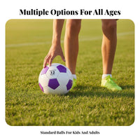 Official Size and Weight Training Football Wear-Resistant Match Play Football Long-Lasting for Children, Students, Matches, Grass Fields