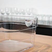 Large Ice Tub Thickened Clear Plastic Ice Container Food Grade PC for Party